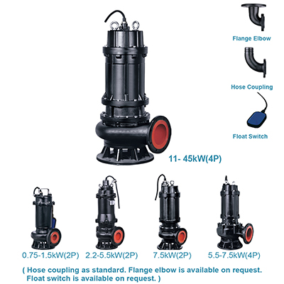 Pompe submersible pour eaux usées WQ